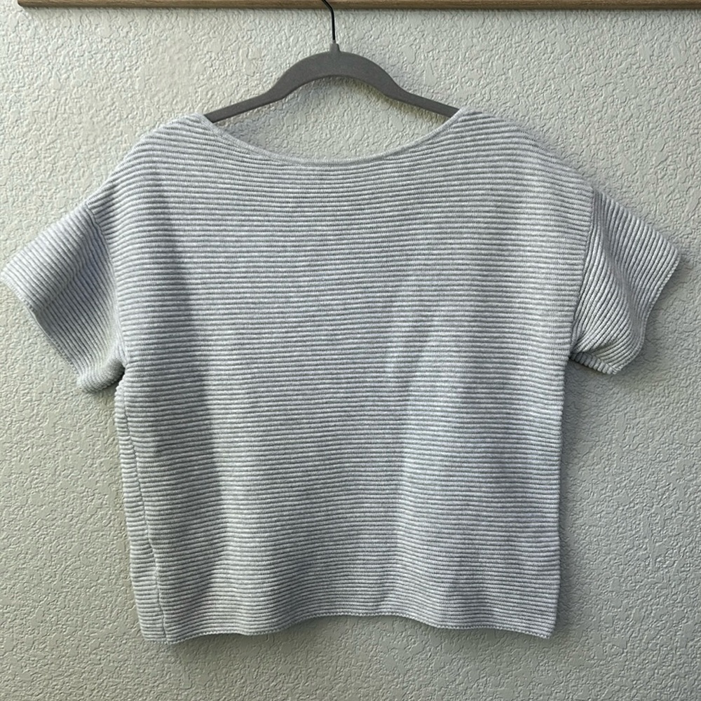 Tommy Bahama Bonita Ottoman Short-Sleeve Sweater in Gray - Picture 2 of 7